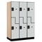 Salsbury Industries 2 Tier 'S' Designer Locker, 54"Wx76"Hx21"D, 6 Door, Gray 18-27361GRY - alternate 1